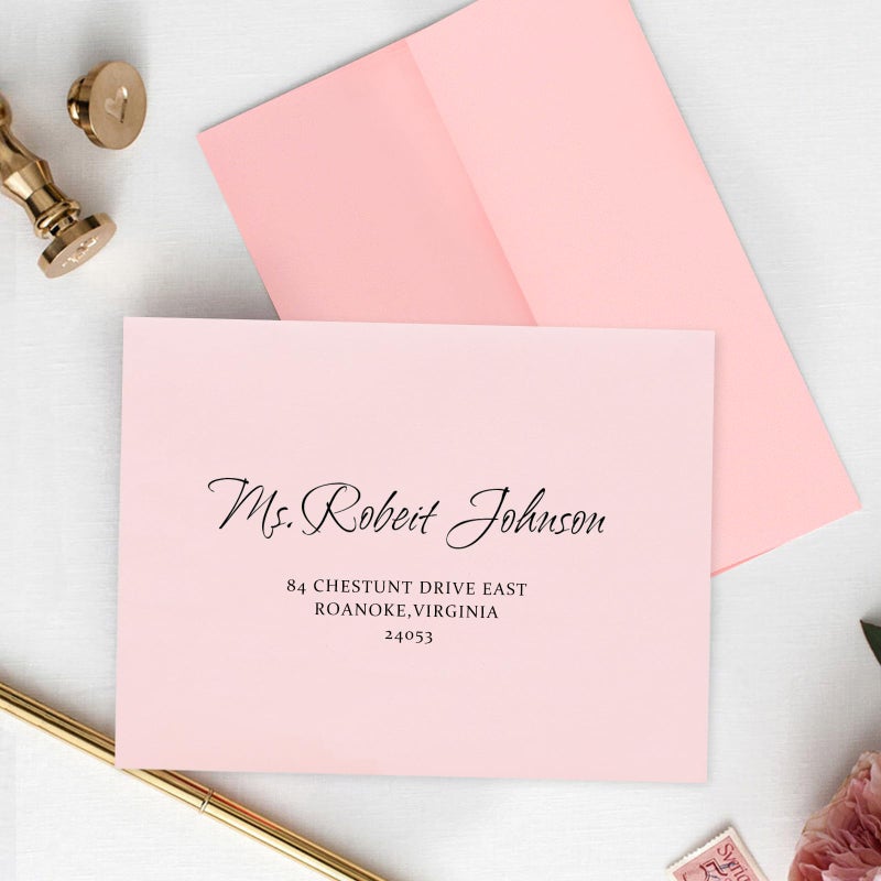 AZAZA 100 Pack A7 Pink Pastel Invitation 5x7 Envelopes - Self Seal, Square Flap,Perfect for Baby Shower, 5x7 Cards, Weddings, Birthday, Invitations, Graduation, 5.25 x 7.25 Inches (Rose Pink) - Image 4